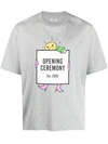 Opening Ceremony Light Bulb Box Logo Print T-shirt In Grey