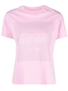 Opening Ceremony Logo-embroidered Cotton T-shirt In Pink