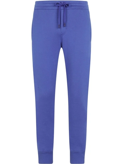 Dolce & Gabbana Logo Patch Track Pants In Blue