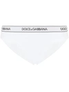 Dolce & Gabbana Mid-rise Logo-waistband Cotton Briefs In Bianco Ottico