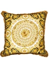 Versace Black Double-sided Baroque Medusa Cushion In Black