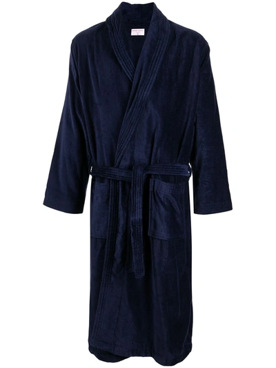 Derek Rose Tie-fastening Robe In Blue