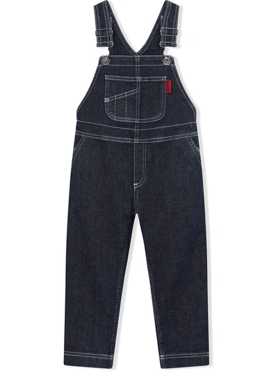 Dolce & Gabbana Kids' Straight-leg Denim Dungarees In Blue