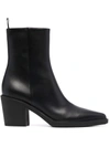 GIANVITO ROSSI DYLAN LEATHER ANKLE BOOTS