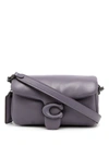 Coach Puffy Tabby 26 Leather Shoulder Bag In Granite