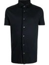 Emporio Armani Slim Fit Button Down Shirt In Blue