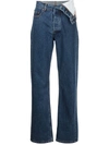 Y/PROJECT HIGH-WAISTED STRAIGHT-LEG JEANS