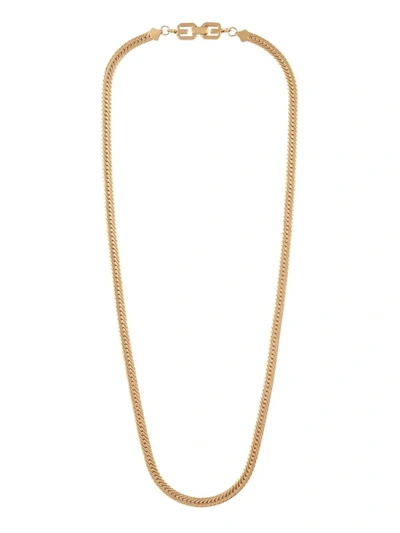 Pre-owned Givenchy Curb Chain Necklace In Gold