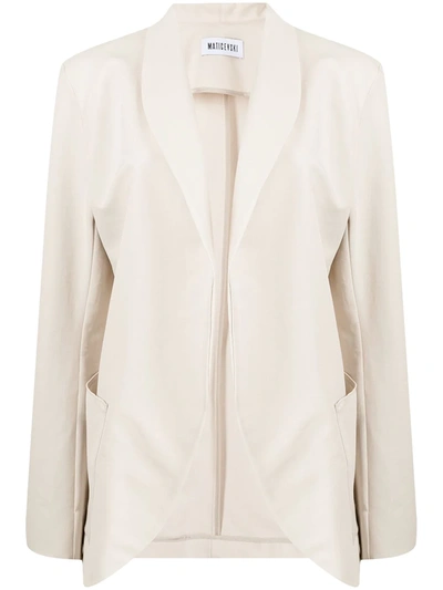 Maticevski Shawl-lapels Cotton Blazer In White