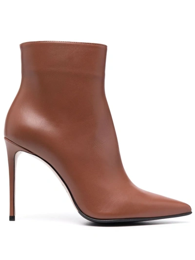 Le Silla Eva Stiletto Ankle Boots In Brown