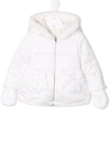 LAPIN HOUSE BOW-DETAIL REVERSIBLE PADDED JACKET
