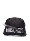 MOSCHINO LOGO-PATCH QUILTED SHOULDER BAG