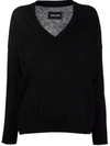 Zadig & Voltaire Friday V-neck Cashmere Jumper In Noir