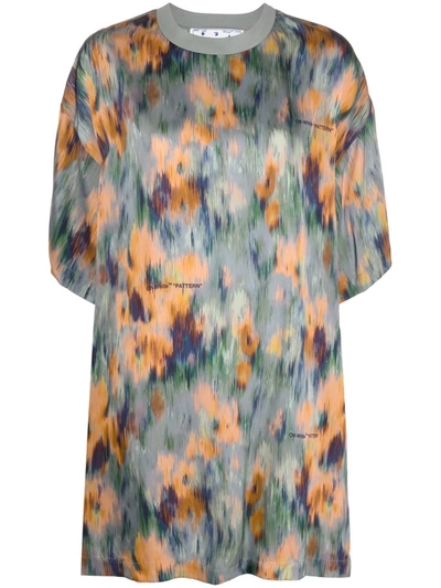 Off-white Multicolour Romantic T-shirt Dress In Multicolor