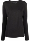 Majestic Long-sleeve Cotton Silk Touch T-shirt In Grey