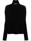 Valentino Black Cashmere Cashmere Roll-neck Jumper In Black