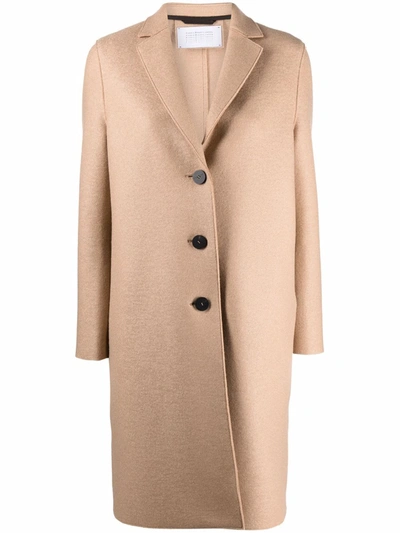 HARRIS WHARF LONDON SINGLE-BREASTED MID-LENGTH COAT
