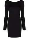 Dolce & Gabbana Open-back Stretch-knit Minidress In Black