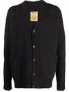 Uma Wang V-neck Wool Cardigan In Black