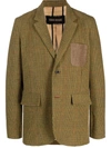 Uma Wang Single-breasted Wool Blazer In Yellow