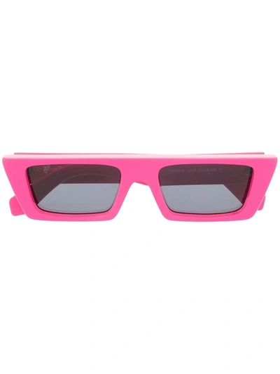 Off-white Marfa Rectangular-frame Sunglasses In Pink ,black