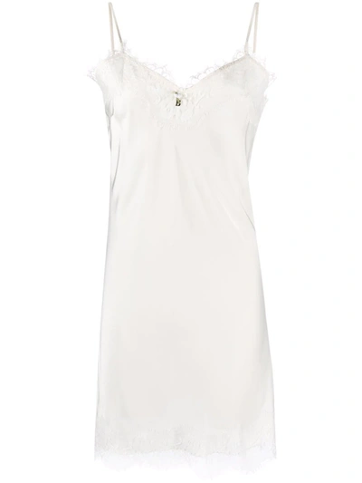 Blugirl Logo-plaque Nightdress In Neutrals