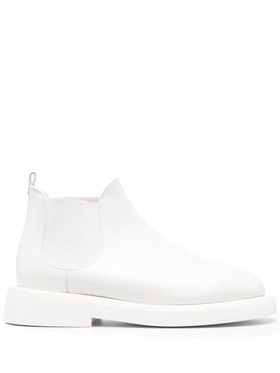 Marsèll Leather Chelsea Boots In White