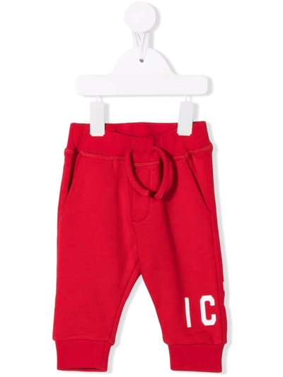 Dsquared2 Babies' Icon-print Track Trousers In Red
