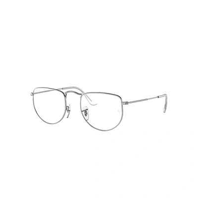 Ray Ban Elon Optics Eyeglasses Silver Frame Clear Lenses 50-20 In Silber