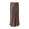 Max Mara Womens 058 Malva Alessio High-waist Satin Midi Skirt 10 In Tortora