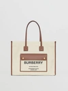 Burberry Small Freya Tote Bag Female Naturalfemale In Natural/tan