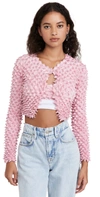 ALEXANDER WANG CROPPED SNAP FRONT SHIBORI CARDIGAN,AWANG43613