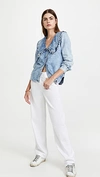 GANNI LIGHT DENIM SHIRT,GANNI31356