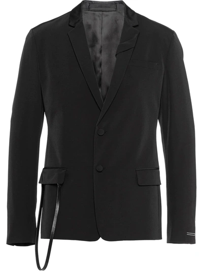 Prada Technical Single-breasted Blazer In Schwarz