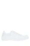 ALEXANDER MCQUEEN WHITE LEATHER SNEAKERS  WHITE ALEXANDER MCQUEEN UOMO 40