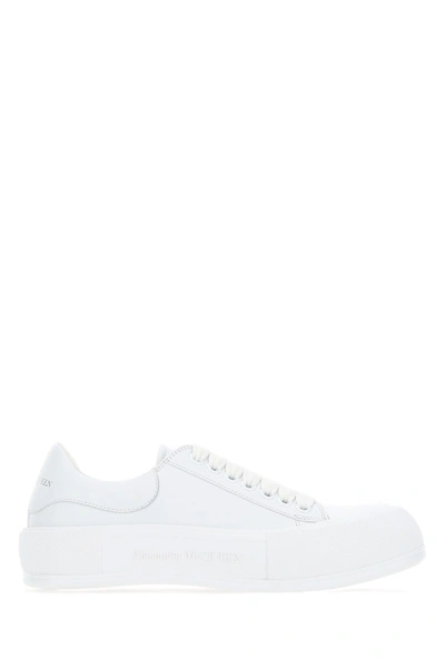 Alexander Mcqueen White Leather Sneakers  White  Uomo 40