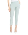 Theory Treeca Skinny-leg Cropped Good Wool Suiting Pants In Sky