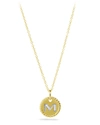 DAVID YURMAN M" PENDANT WITH DIAMONDS IN GOLD ON CHAIN",PROD232870229