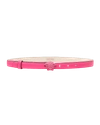 Versace La Medusa Leather Belt, Female, Fuchsia, 80 Cm In Scarlet-scarlet-v