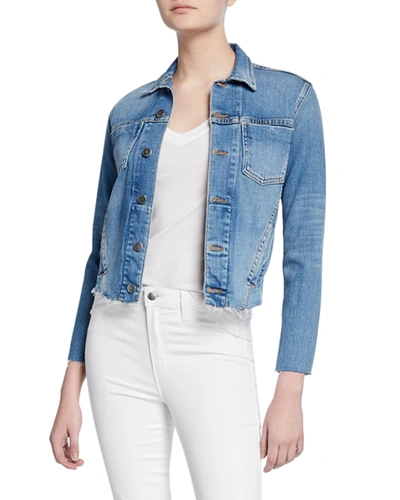 L Agence Janelle Slim Raw-edge Jacket In York