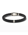 Lagos Medium Caviar Ceramic 9mm Bracelet In Black