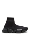Balenciaga Sneakers Speed 2.0 In Maglia Riciclata Da Donna In Nero In Black