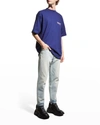 Balenciaga Political Logo Cotton Jersey T-shirt In Noir/ecru