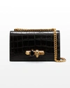 Alexander Mcqueen Jeweled Satchel Bag In 1001 Nero Nero