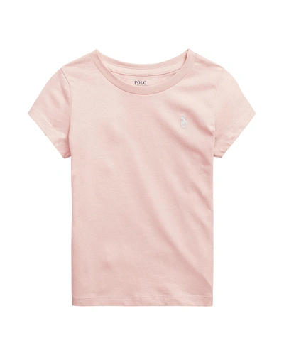 Polo Ralph Lauren Kids' Big Girls Cotton Jersey Short Sleeve T-shirt In Hint Of Pink