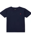 Polo Ralph Lauren Cotton Jersey Crewneck Tee In Navy