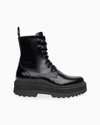 Nerogiardini Side-zip Leather Combat Boots In Black
