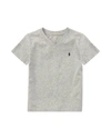 Ralph Lauren Kids' Boy's Logo Embroidered T-shirt In Grey Htr