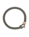 MARCO DAL MASO FLAMING TONGUE THIN LINK BRACELET, SILVER AND ROSE GOLD,PROD244510016