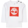 Timberland White T-shirt For Baby Boy With Tree In White
